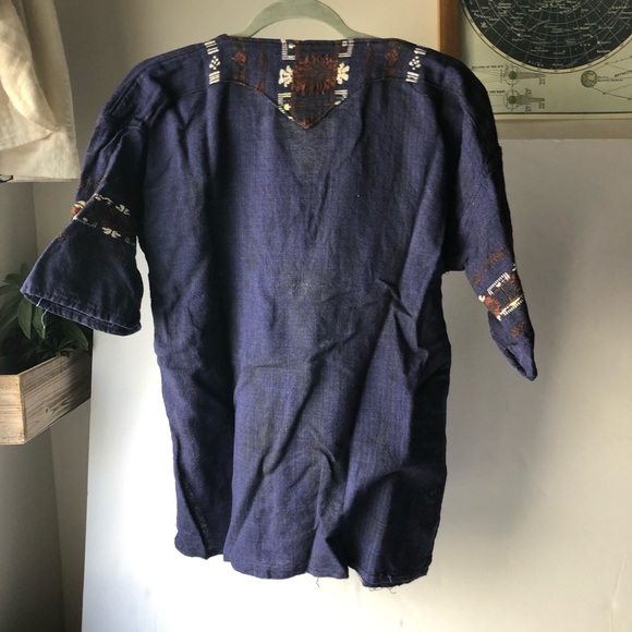 Embroidered Guatemalan Aztec Print Shirt. 100% Cotton, size XL. - Picture 2 of 8